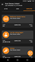 Devoxx Huntly screenshot - Liste de quêtes