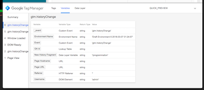 Panel de debug